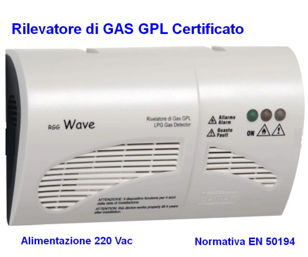 Rilevatore GAS GPL certificato